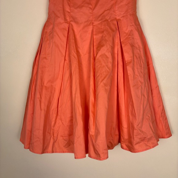 TRUCE Pleated Scoop Neck 100% Cotton Dress Coral Kid Size XL Casual Summer Party - Picture 4 of 8